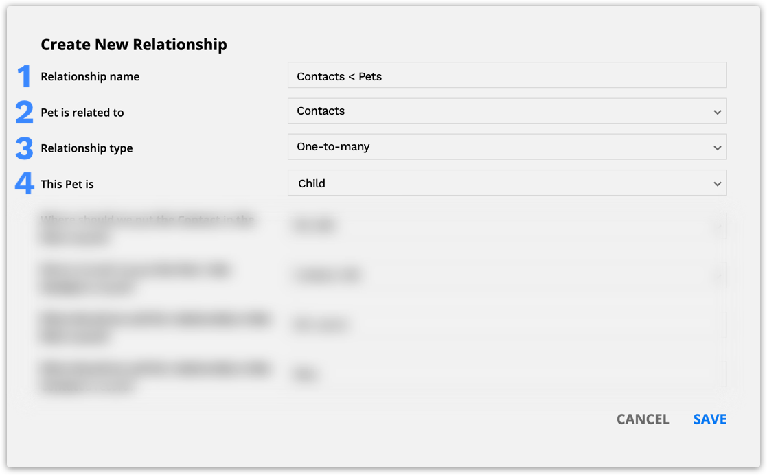 the first four fields of custom objects