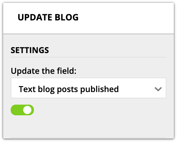 Update blog settings