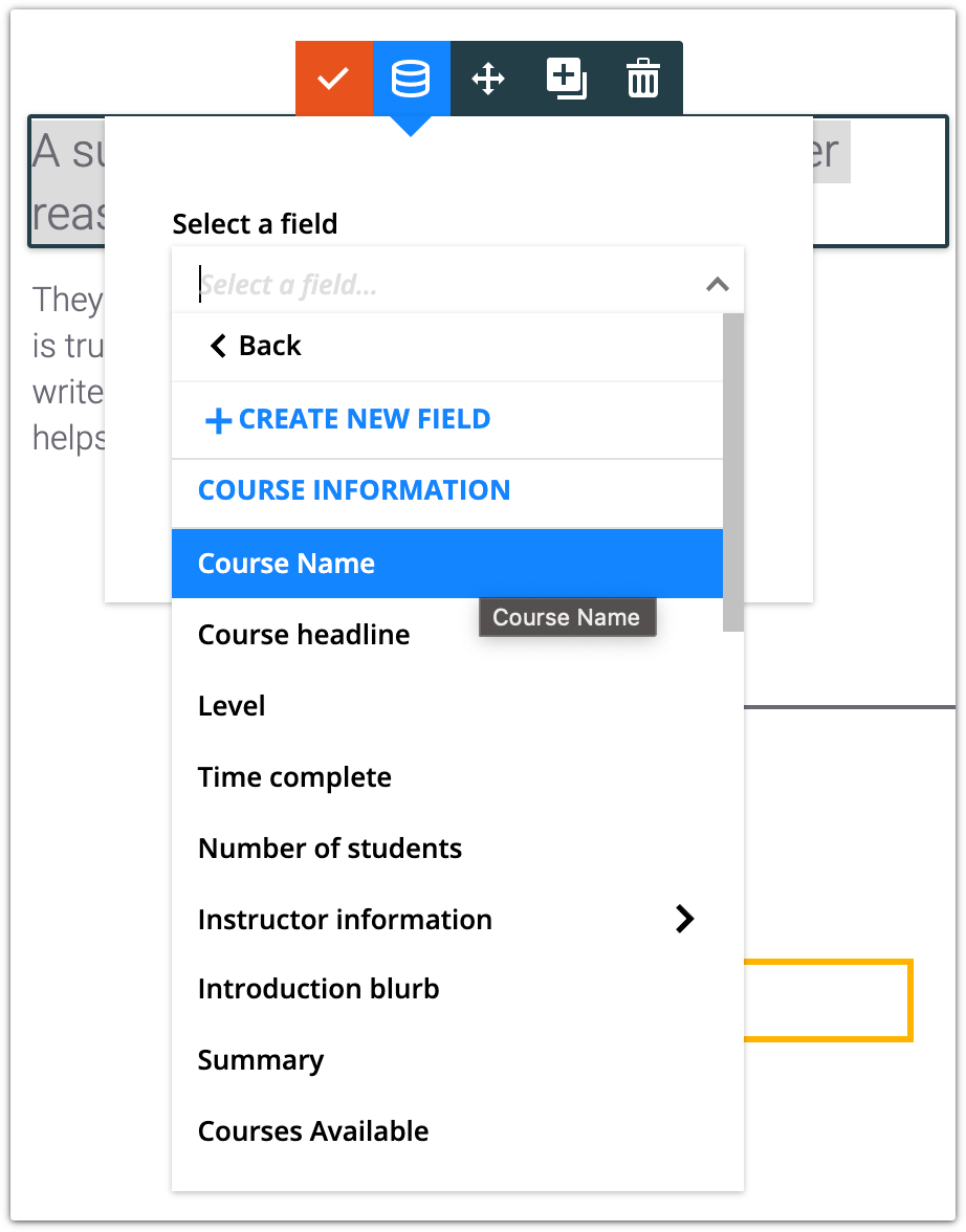 course name example