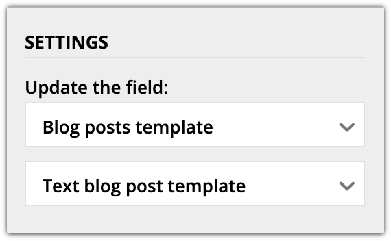Update template example